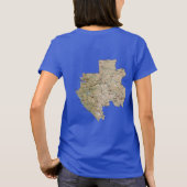 Gabon Drapeau et carte t-shirt (Dos)
