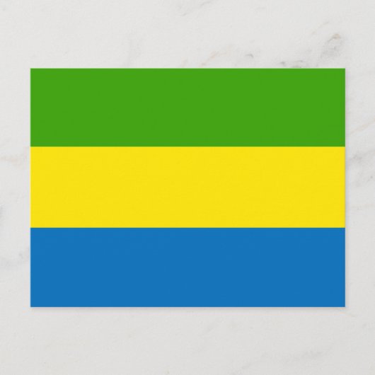 Gabon Flag Briefkaart (Voorkant)