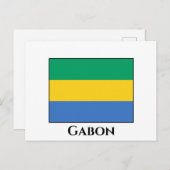 Gabon Flag Briefkaart (Voorkant / Achterkant)