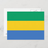 Gabon Flag Briefkaart (Voorkant / Achterkant)