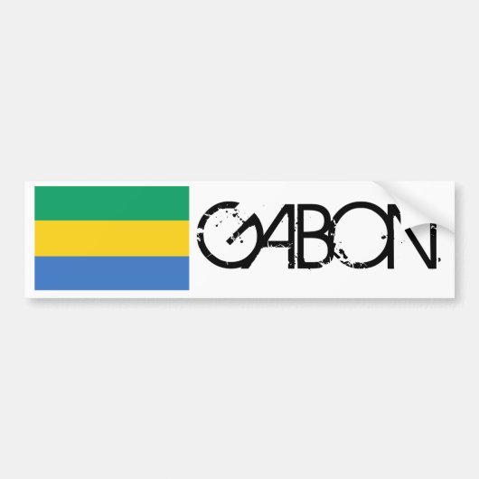 Gabon Flag Bumpersticker (Voorkant)