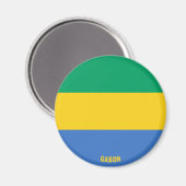 Gabon Flag Charming Patriotic Magneet (Voorkant / Achterkant)