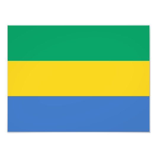 Gabon Flag Foto Afdruk (Voorkant)