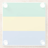 Gabon Flag Glazen Onderzetter (Achterkant)
