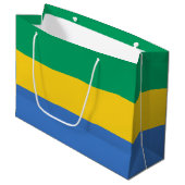 Gabon Flag Groot Cadeauzakje (Voorkant Gekanteld)