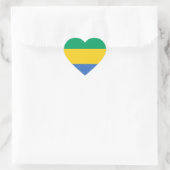 Gabon Flag Hart Sticker (Tas)