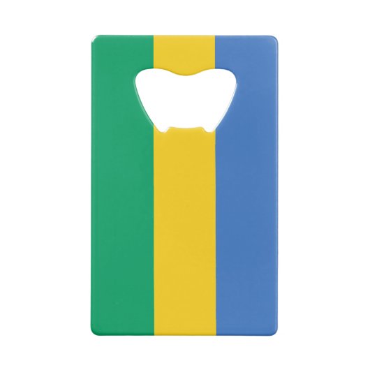 Gabon Flag Kredietkaart Flessenopener (Achterkant)