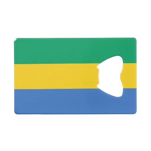 Gabon Flag Kredietkaart Flessenopener (Voorkant (Horizontaal))