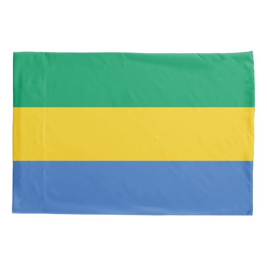 Gabon Flag Kussensloop (Achterkant)