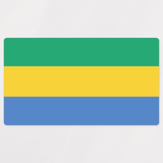 Gabon Flag Labels (Design 2)
