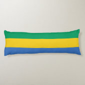 Gabon Flag Lichaamskussen (Achterkant)
