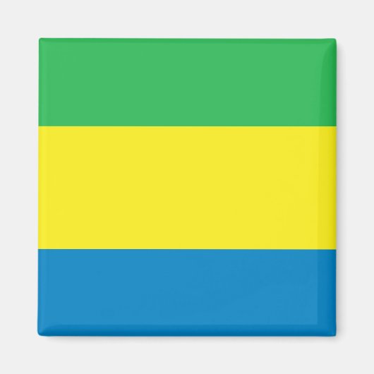 Gabon Flag Magneet (Voorkant)