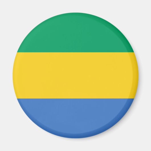 Gabon Flag Magnet Magneet (Voorkant)