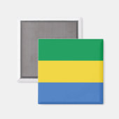 Gabon Flag Magnet Magneet (Voorkant / Achterkant)
