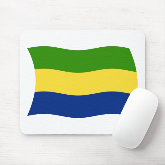 Gabon Flag Mousepad Muismat (Met muis)