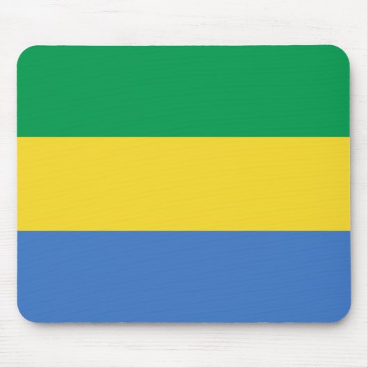 Gabon Flag Mousepad Muismat (Voorkant)