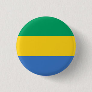 Gabon Flag Ronde Button 3,2 Cm