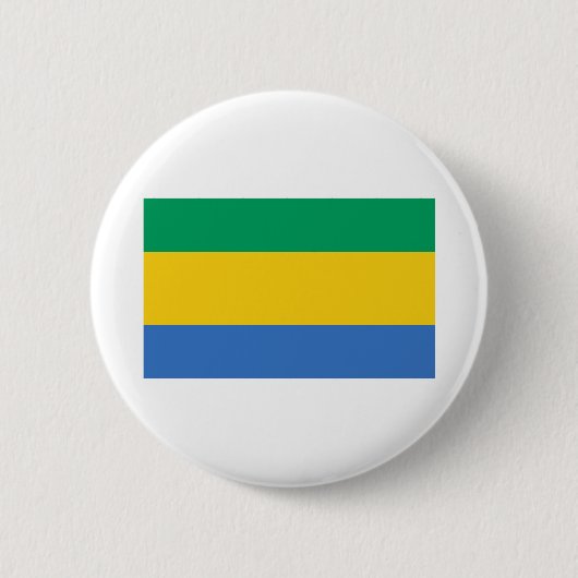Gabon Flag Ronde Button 5,7 Cm (Voorkant)