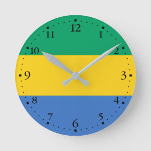 Gabon Flag Ronde Klok