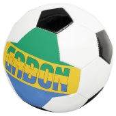 Gabon Flag Schattig Patriotic Voetbal (Drie kwart)
