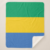 Gabon Flag Sherpa Deken (Voorkant)