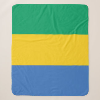 Gabon Flag Sherpa Deken
