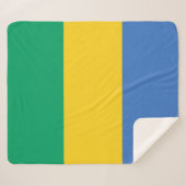 Gabon Flag Sherpa Deken (Voorkant (horizontaal))