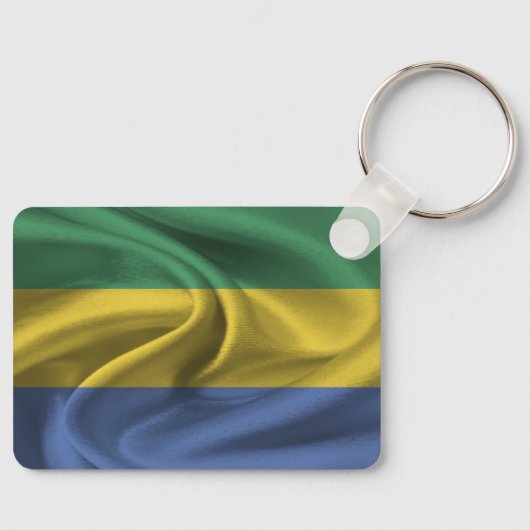 Gabon Flag Sleutelhanger (Voorkant)