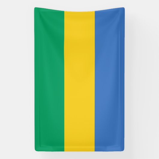 Gabon Flag Spandoek (Verticaal)