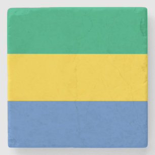 Gabon Flag Stenen Onderzetter