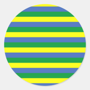 gabon flag stripes ronde sticker