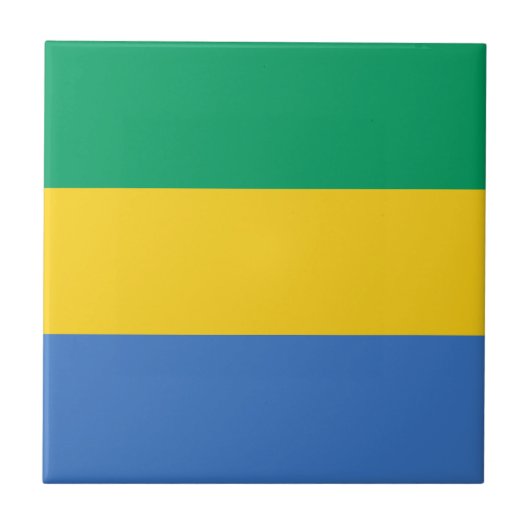 Gabon Flag Tegeltje (Voorkant)