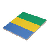 Gabon Flag Tegeltje (Zijkant)