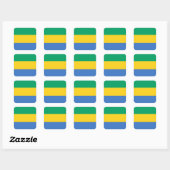 Gabon Flag Vierkante Sticker (Vel)
