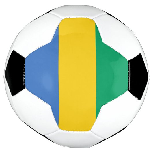Gabon Flag Voetbal (Gedraaid)