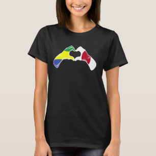 Gabon Japan Vlag - Gabonees Japans Hart T-shirt