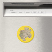 Gabon Kaart Magnet Magneet (Insitu (Vaatwasser))
