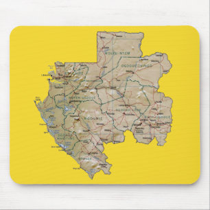 Gabon Map Mousepad Muismat