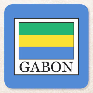 Gabon Vierkante Kartonnen Onderzetter