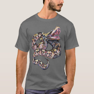 Gabon viper snake design on white t-shirt