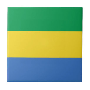 Gabon Vlag Keramische Tegel Tegeltje