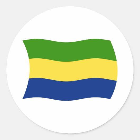 Gabon Vlag Sticker (Voorkant)