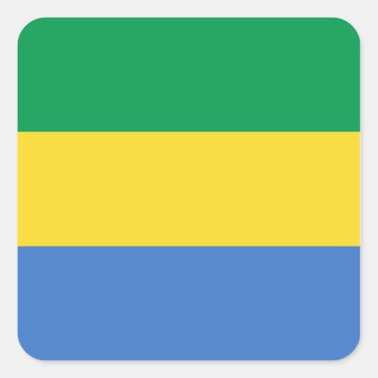 Gabon Vlag Sticker (Voorkant)