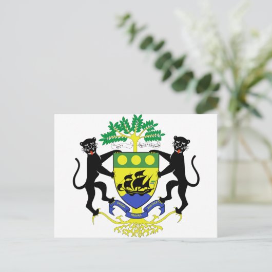 Gabon Wapenkat Briefkaart (Staand voorkant)