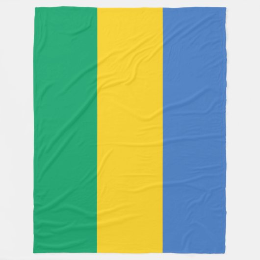 Gabonese vlag (Gabon) Fleece Deken (Voorkant)