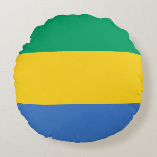 Gabonese vlag (Gabon) Rond Kussen