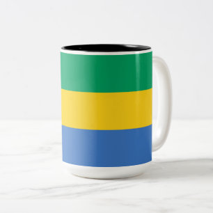 Gabonese vlag (Gabon) Tweekleurige Koffiemok