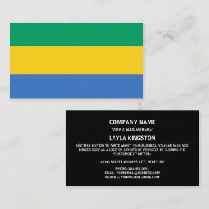 Gabonese vlag, vlag van Gabon Visitekaartje