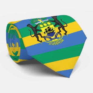 Gabonese vlag & wapen, vlag van Gabon Stropdas