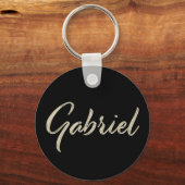 Gabriel Name whitegold Button Schlüsselanhänger Sleutelhanger (Voorkant)